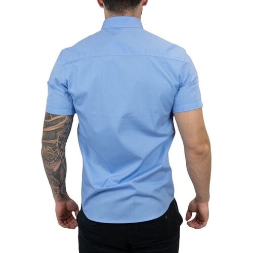 Camisa Hombre Azul Cielo Manga Corta Polo Ralph Lauren 100% algodon - Golden Wear Colombia