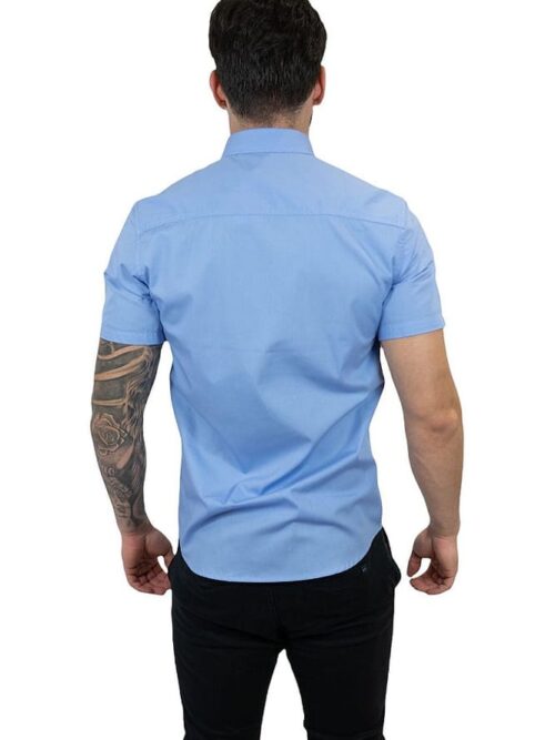 Camisa Hombre Azul Cielo Manga Corta Polo Ralph Lauren 100% algodon - Golden Wear Colombia