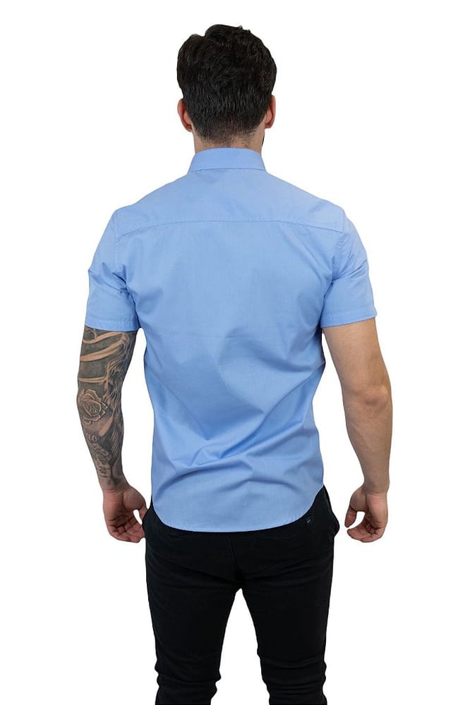 Camisa Hombre Azul Cielo Manga Corta Polo Ralph Lauren 100% algodon - Golden Wear Colombia