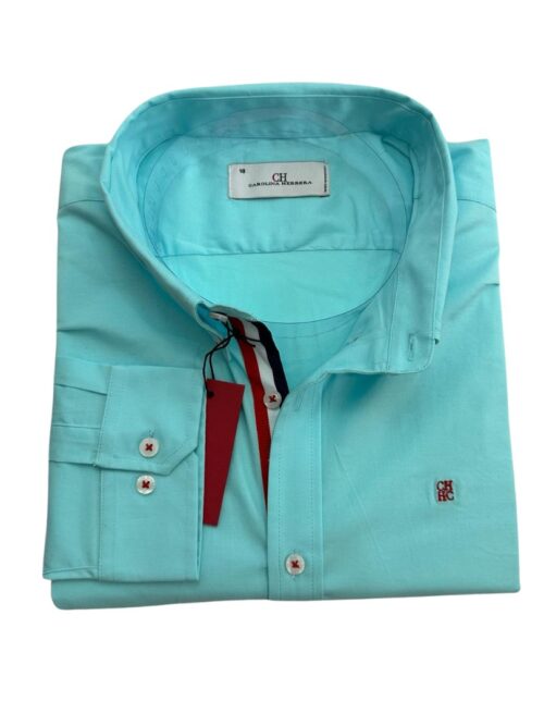 Camisa Hombre Aguamarina Carolina Herrera Manga Larga CH , 100% Algodón - Golden Wear Colombia