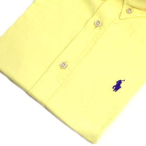 Camisa Hombre Amarilla Polo Ralph Lauren Manga Corta 100% Algodon - Golden Wear Colombia