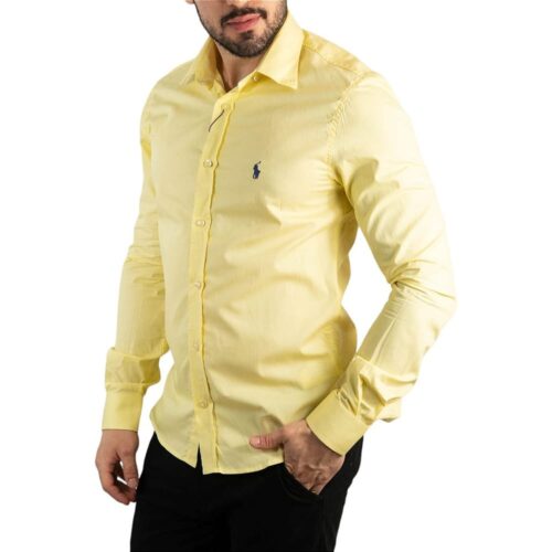 Camisa Hombre Amarilla Polo Ralph Lauren Manga Larga 100% Algodon - Golden Wear Colombia