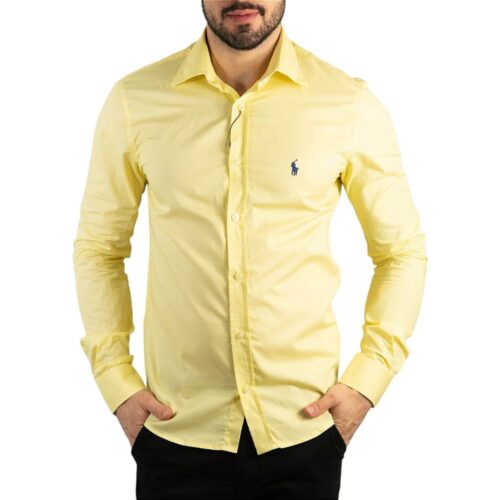 Camisa Hombre Amarilla Polo Ralph Lauren Manga Larga 100% Algodon - Golden Wear Colombia
