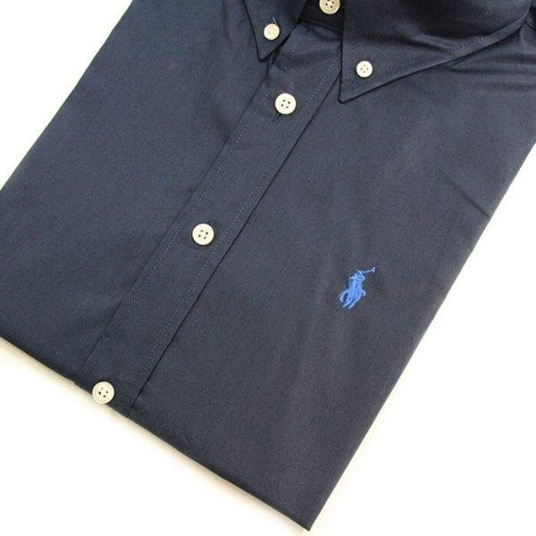 Camisa Hombre Azul Oscuro Polo Ralph Lauren Manga Corta 100% Algodon - Golden Wear Colombia