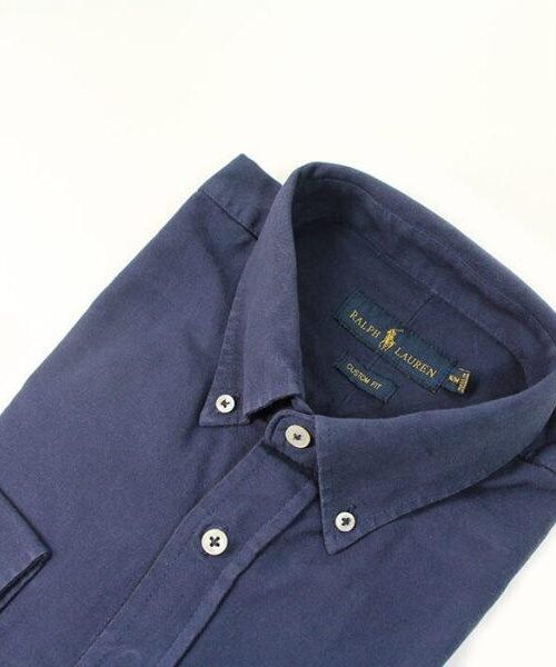 Camisa Hombre Azul Oscuro Polo Ralph Lauren Manga Larga 100% Algodón - Golden Wear Colombia
