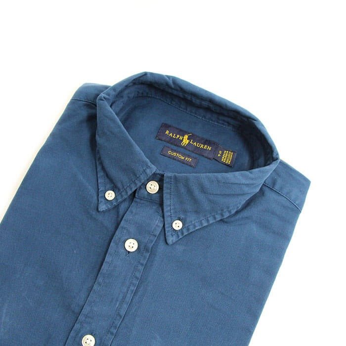 Camisa Hombre Azul Oscuro Polo Ralph Rain Lauren Manga Larga Oxford , 100% Algodon Oxford - Golden Wear Colombia