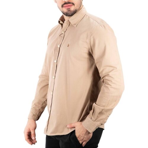 Camisa Hombre Beige Polo Ralph Manga Larga 100% Algodon - Golden Wear Colombia