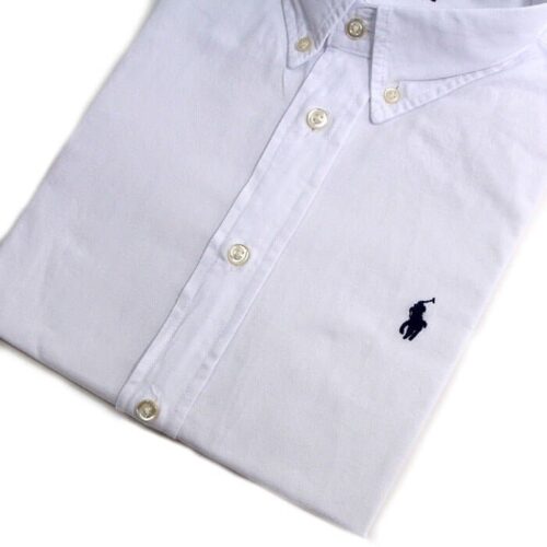 Camisa Hombre Blanca Polo Ralph Lauren Manga Corta , 100% Algodon - Golden Wear Colombia