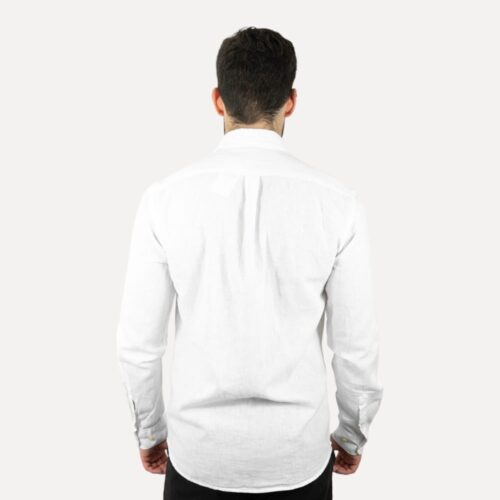 Camisa Hombre Blanca Polo Ralph Lauren Manga Larga Lino , 100% Lino - Golden Wear Colombia