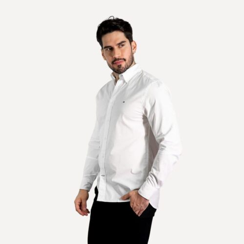 Camisa Hombre Blanca Tommy Hilfiger Manga Larga, 100% Algodón - Golden Wear Colombia