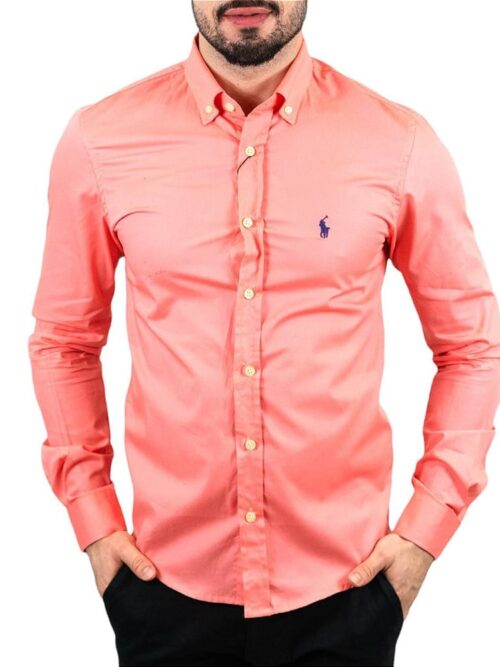 Camisa Hombre Coral Manga Larga Polo Ralph Lauren 100% algodon - Golden Wear Colombia
