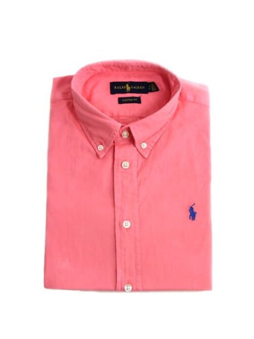 Camisa Hombre Coral  Polo Ralph Lauren Manga Corta 100% Algodon - Golden Wear Colombia