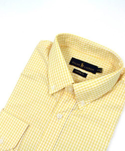 Camisa Hombre Cuadros Amarillos Manga Larga Polo Ralph Lauren 100% Algodon - Golden Wear Colombia