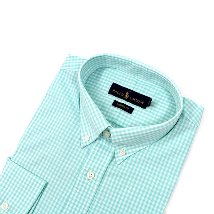 Camisa Hombre Cuadros Azul Celeste Polo Ralph Lauren Manga Larga 100% Algodón - Golden Wear Colombia
