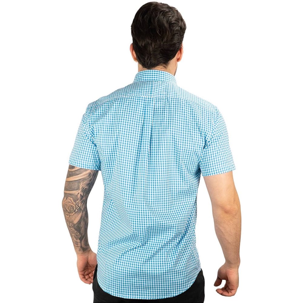 Camisa Hombre Cuadros Azul Celestes Polo Ralph Lauren Corta Larga 100% Algodón - Golden Wear Colombia