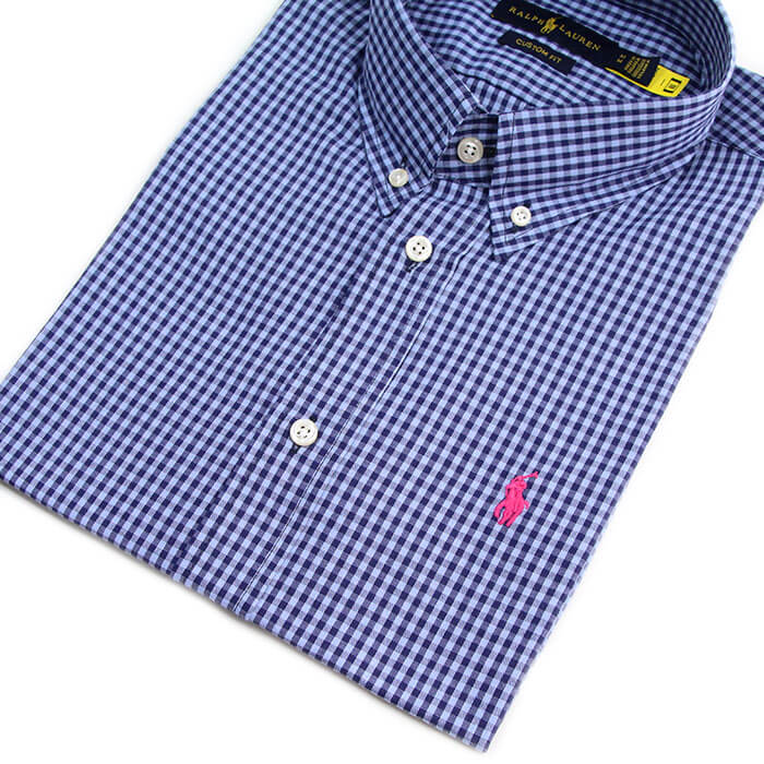 Camisa Hombre Cuadros Azul Polo Ralph Lauren Manga corta 100% Algodón - Golden Wear Colombia