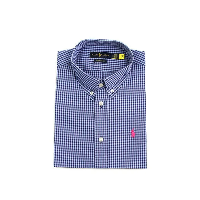 Camisa Hombre Cuadros Azul Polo Ralph Lauren Manga corta 100% Algodón - Golden Wear Colombia