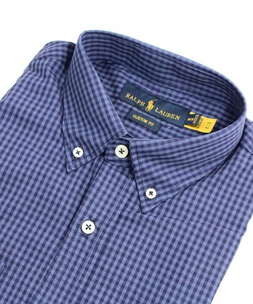 Camisa Hombre Cuadros Azules Combinados  Polo Ralph Lauren Manga Larga 100% Algodon - Golden Wear Colombia