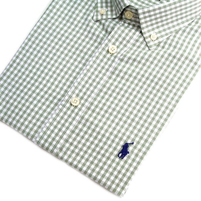 Camisa Hombre Cuadros Verdes Manga Corta Polo Ralph Lauren 100% Algodón - Golden Wear Colombia