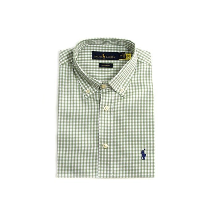 Camisa Hombre Cuadros Verdes Manga Corta Polo Ralph Lauren 100% Algodón - Golden Wear Colombia