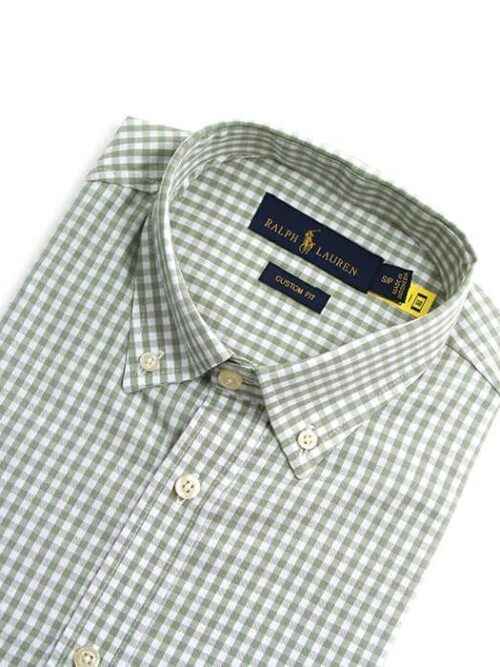 Camisa Hombre Cuadros Verdes Manga Corta Polo Ralph Lauren 100% Algodón - Golden Wear Colombia