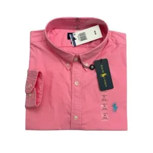Camisa Hombre Fucsia Polo Ralph Lauren Manga Larga 100% Algodon - Golden Wear Colombia