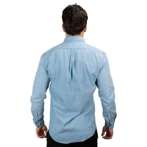 Camisa Hombre Jean Indigo Claro Polo Ralph Lauren Manga Larga 100% Algodon - Golden Wear Colombia