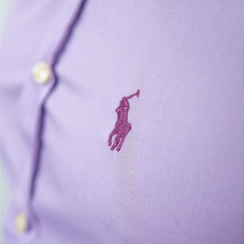 Camisa Hombre Lila Manga Corta Polo Ralph Lauren 100% Algodon Golden Wear Colombia