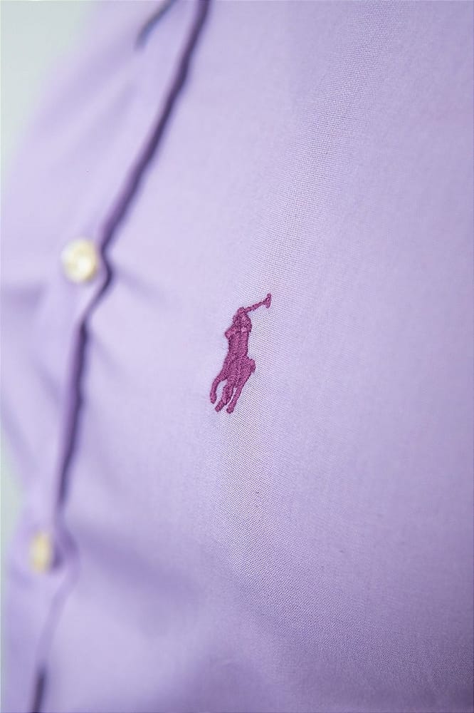 Camisa Hombre Lila Manga Corta Polo Ralph Lauren 100% Algodon Golden Wear Colombia
