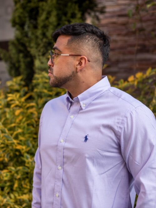 Camisa Hombre Lila Polo Ralph Lauren Manga Larga 100% Algodon - Golden Wear Colombia