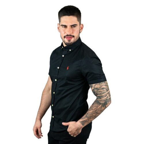 Camisa Hombre Negra Polo Ralph Lauren Manga Corta 100% Algodón - Golden Wear Colombia