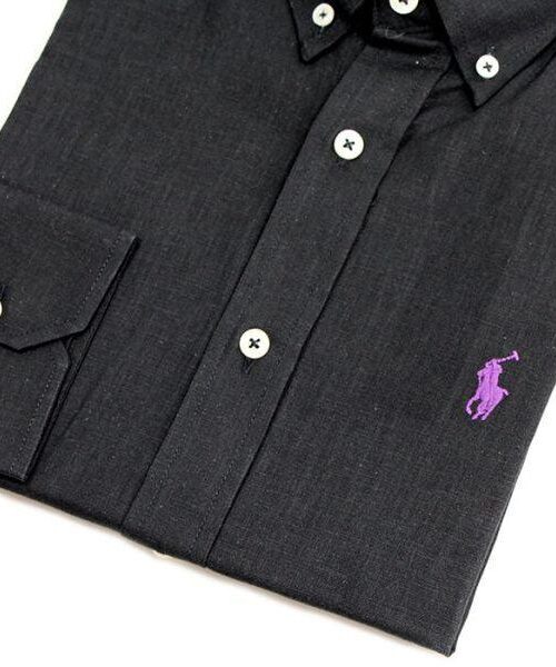 Camisa Hombre Negra Polo Ralph Lauren Manga Larga 100% Algodon - Golden Wear Colombia