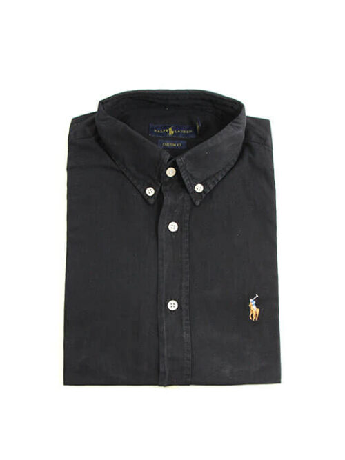Camisa Hombre Negra  Rain Polo Ralph Lauren Manga Corta 100% Algodón - Golden Wear Colombia