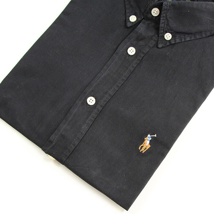 Camisa Hombre Negra  Rain Polo Ralph Lauren Manga Corta 100% Algodón - Golden Wear Colombia