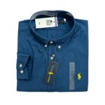Camisa Hombre Azul Petroleo