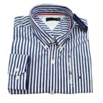 Camisa Hombre A Rayas Azules Tommy