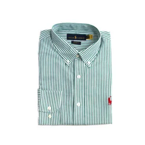 Camisa Hombre Rayas Verdes Polo Ralph Lauren Manga Larga 100% Algodon - Golden Wear Colombia