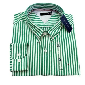 Camisa Hombre rayas Rojas Tommy Hilfiger Manga Larga 100% Algodón - Golden Wear Colombia