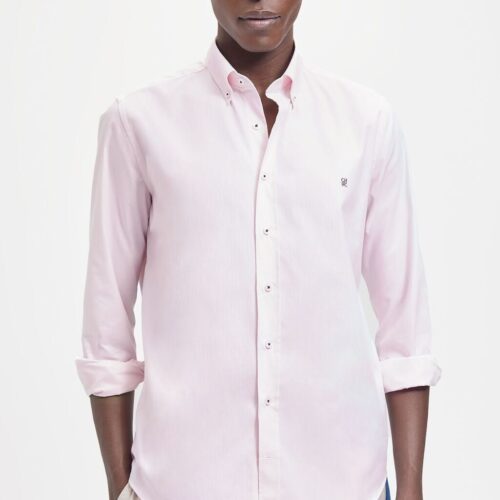 Camisa Hombre Manga Larga Carolina Herrera CH Rosa 100% Algodón - Golden Wear Colombia
