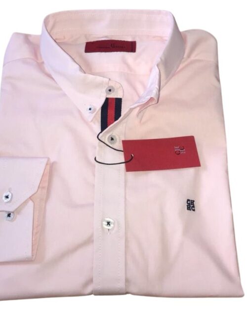 Camisa Hombre Manga Larga Carolina Herrera CH Rosa 100% Algodón - Golden Wear Colombia