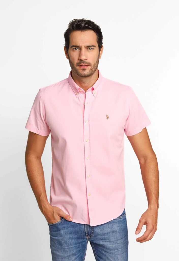 Camisa Hombre Rosada Rain Manga Corta Polo Ralph Lauren 100% algodon - Golden Wear Colombia