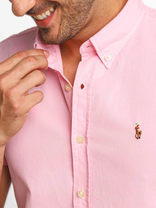 Camisa Hombre Rosada Rain Manga Corta Polo Ralph Lauren 100% algodon - Golden Wear Colombia
