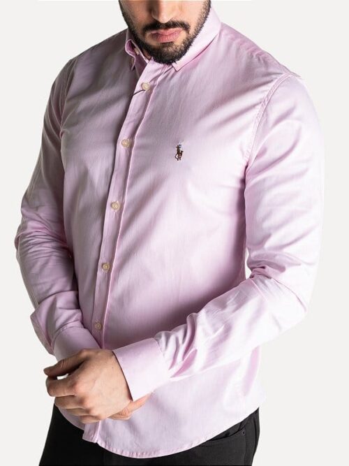 Camisa Hombre Rosada Rain Polo Ralph Lauren Manga Larga 100% Algodón - Golden Wear Colombia
