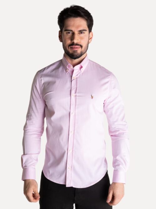 Camisa Hombre Rosada Rain Polo Ralph Lauren Manga Larga 100% Algodón - Golden Wear Colombia