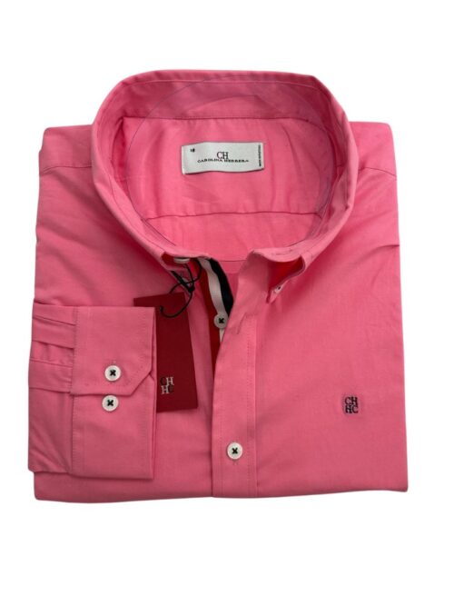 Camisa CH Hombre Fucsia  carolina Herrera Manga Larga 100% algodon - Golden Wear Colombia