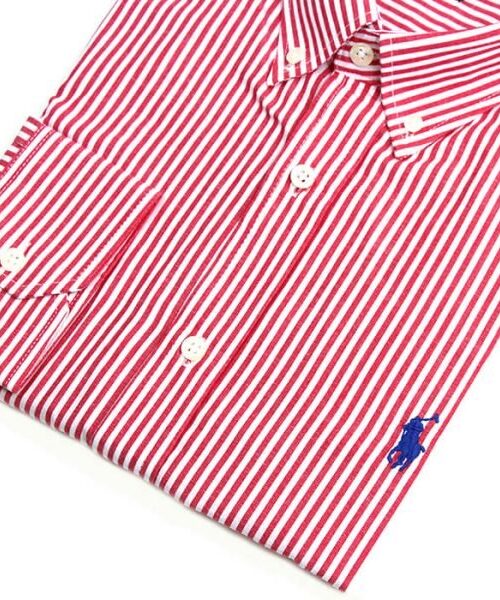 Camisa Hombre rayas Rojas Polo Ralph Lauren Manga Larga 100% Algodón - Golden Wear Colombia