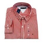 Camisa Hombre A Rayas Rojas Tommy