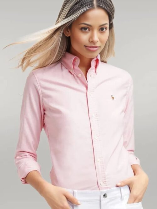Camisa Mujer Rosada Rain Manga Larga Polo Ralph Lauren 100% algodon - Golden Wear Colombia