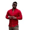 Camisa Hombre Manga Larga Carolina Herrera CH Roja 100% Algodón - Golden Wear Colombia