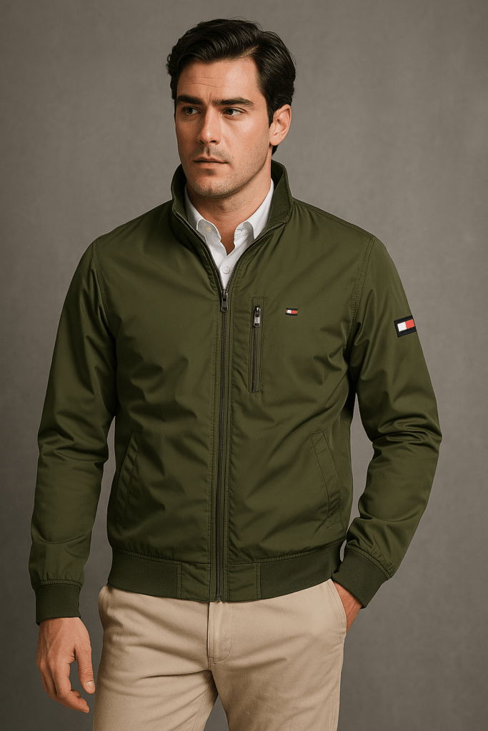 CHAQUETA VERDE MILITAR TOMMY HILFIGER PRESTIGE COLOMBIA